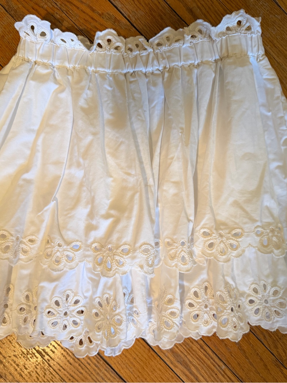 Sea NY White Eyelet Lace Mini Skirt